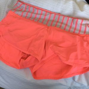 Lululemon speed shorts. Hot pink size 4